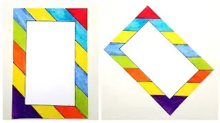 Border design on paper - border design for project work - easy design - nupur'shandicrafts