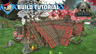 Ark: Fjordur - How to build a Starter Base - Viking Longhouse (Crafting base)