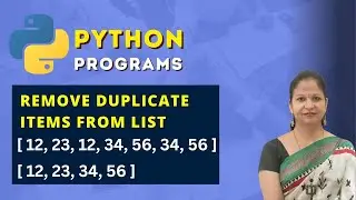 Python Program to Remove Duplicate Items From A List