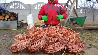 How to Remove Insulation from Wires. Dissolving Copper Wires in Acid.
