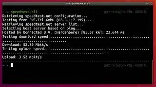 How to test your internet connection speed from the terminal