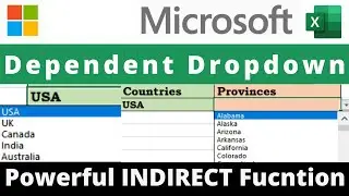 Dependent Cascading Dropdown list | Everything about INDIRECT function