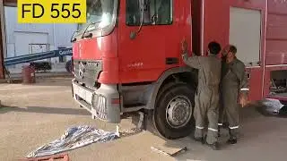 Mercedes Benz Truck actros |How to lift the cabin of a Mercedes-Benz actros