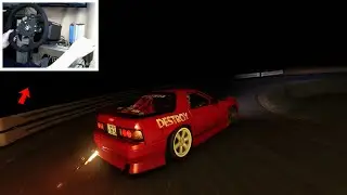 Low Power RX7 FC Illegal Street Drifting In Pitch Black - Assetto Corsa - Fanatec Setup