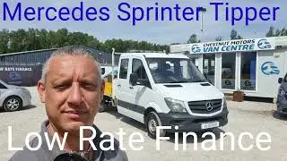 Mercedes Sprinter Crew Cab Tipper For Sale  In White 7 Seats ULEZ Euro6 Finance Delivery