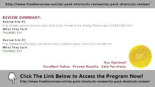Six Pack Shortcuts Review Honest Six Pack Shortcuts Review
