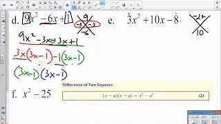 Polynomials & Factoring Special Cases