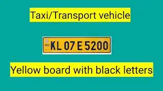 Different types of vehicle number plates in India