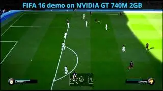FIFA 16 demo on NVIDIA GT 740M 2GB