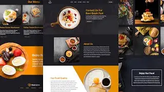 how to create breakfast restaurant website with html and CSS