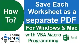 How to save each worksheet as a separate PDF