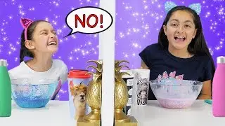 TWIN TELEPATHY Water Bottle Slime DUMP IT Challenge!!!!