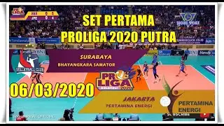 SURABAYA BHAYANGKARA SAMATOR VS JAKARTA PERTAMINA ENERGI - PROLIGA 2020 PUTRA SET PERTAMA