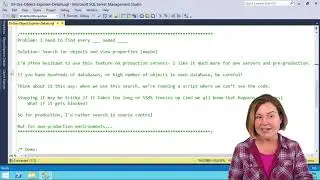 SSMS Shortcuts - Object Explorer Details
