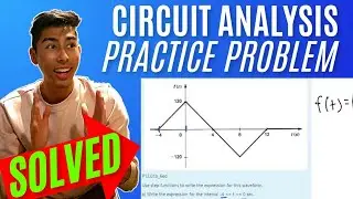 Networks Analysis | Ch.12 Introduction to the Laplace Transform | P12.01b_6ed : Use step function...