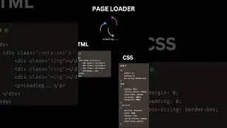 page loader Html css |CSS Page Loader Animation | Web Development Tutorial | Cyber tech