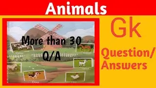 GK Question Answer on Animals ||Gk topic Animals || Question answer of animals for kindergarten