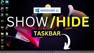 How to Hide Taskbar on Windows 11? | Windows Bottom Bar Hide & Show
