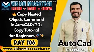 🔥 Copy Nested Objects Command in AutoCAD (2D) | AutoCAD Copy Tutorial for Beginners 🚀 ✨