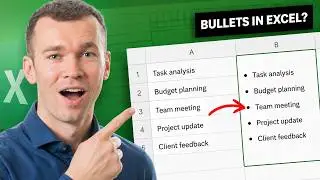 How to Add Bullet Points in Excel in 1 Minute