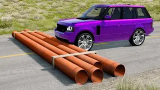 Cars vs Pipes - BeamNG.Drive