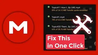 Mega Transfer Quota Exceeded Issue Solved!! | Unlimited Mega File Download Tricks #mega
