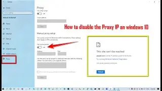 How to disable proxy ip on win 10