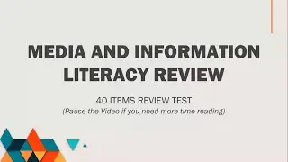 Media and Information Literacy Review for NAT #NATReview #MIL #ICT