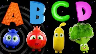 ABC Song with Funky Fruits | Baby Sensory Animation and Fun Dance Party Compilation
