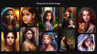 Responsive Grid Image With Only HTML CSS | Tricks - 02 HTML CSS Grid Image Responsive 