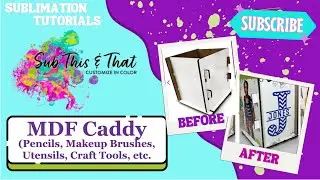 MDF Sublimation Pencil Caddy. (Makeup Brushes, Craft Tools, etc.)
