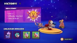 Nickelodeon All-Star Brawl - Arcade Mode - Hardest - Ren & Stimpy