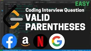 Stack Interview Problem - Check Balanced Parentheses (