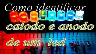 Como identificar a polaridade de um led (How to identify the polarity of a led)