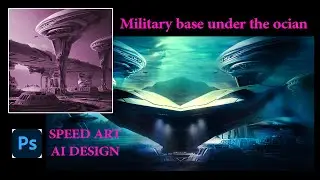 Under ocean station design in PHOTOSHOP! | AI Photo Manipulation/ NFT Collection/ Tutorial