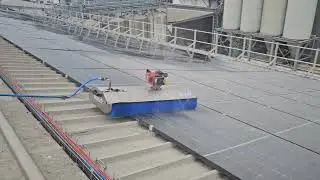 Ksolara FK1 solar panel cleaning machine for solar installers on rooftop
