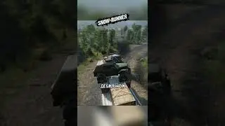 An unusual use of the step-type semi-trailer in SnowRunner!