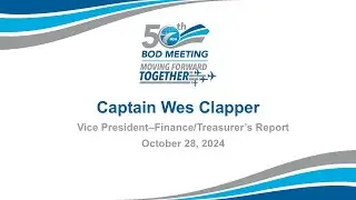 50th Board of Directors Meeting - Vice President-Finance/Treasurer's Report