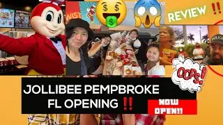 JOLLIBEE PEMPBROKE PINES FLORIDA USA OPENING, REVIEW!!!