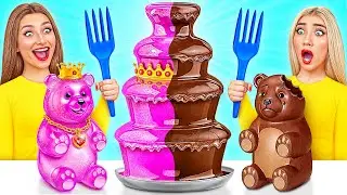 Chica Rica vs Chica Pobre Desafío De Fondue De Chocolate | Trucos Divertidos de Comida por Choco DO
