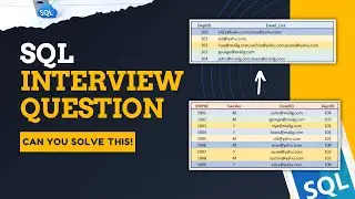 SQL Interview Question | Concat Email ID Associated With Each Dept ID | SQL Practice Questions