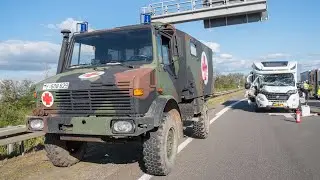 21.09.2022 - Wohnmobil kollidiert mit Unimog Krankenwagen der Bundeswehr