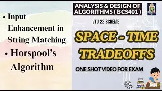 HORSPOOL ALGORITHM: Advanced Input Enhancement - ADA BCS401 Mod3 VTU 