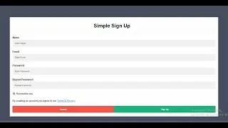 how to make signup form with css and html | SignUp form