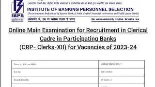 IBPS clerk mains result 2022 ..... 😭😭😭