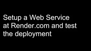 Setup Web Service