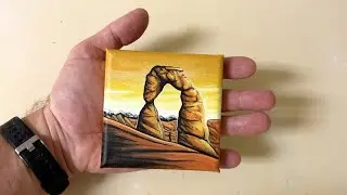 Acrylic Mini Painting | Arches National Park