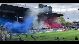 Hansa Rostock bei Waldhof Mannheim | Pyro | 1:1 | 29.09.2019