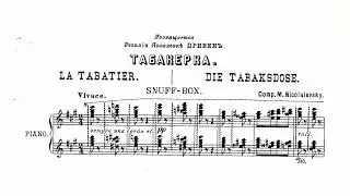 Matvey Nikolaevsky - La Tabatiere (A Musical Snuff-Box), for Piano (1925) (Score Video)