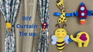 DIY Curtain Tie up/Kids Room Curtain Tie up